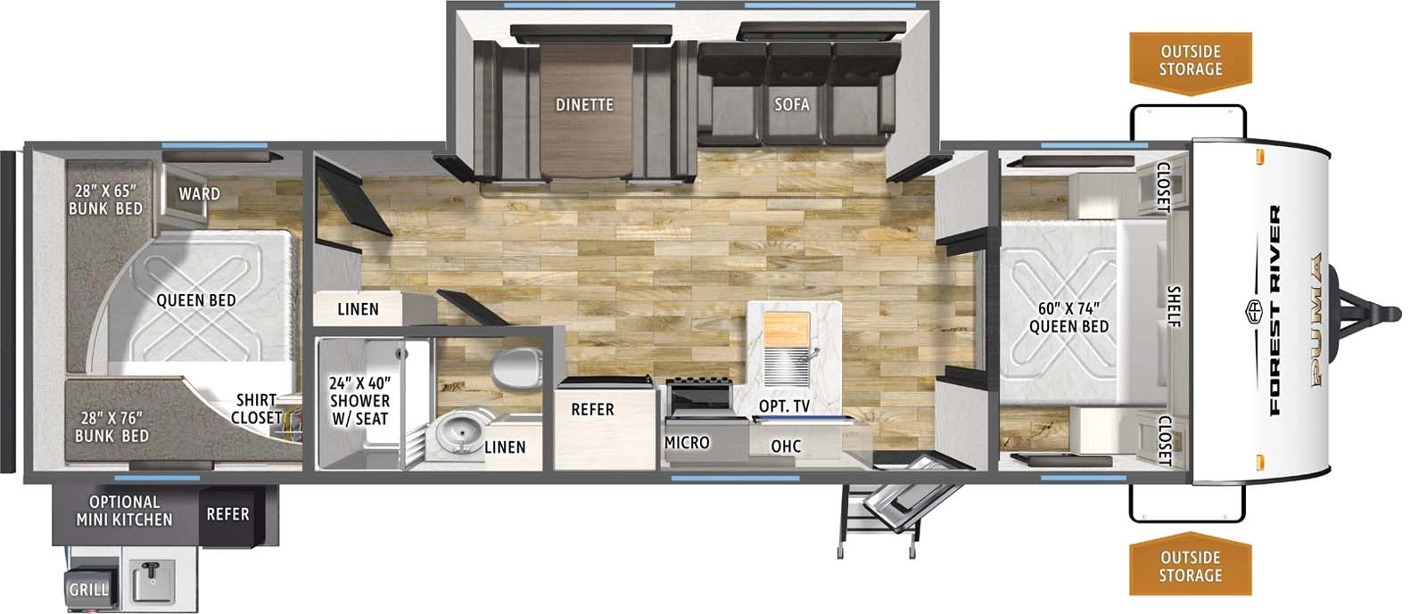 303BHCE Floorplan Image